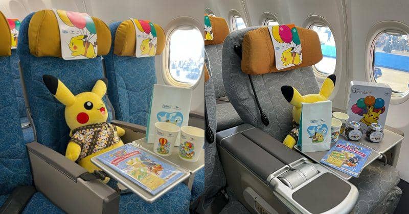 Fasilitas inflight khusus di Pikachu Jet GA-1, Tangerang (22/2/2024) - Popmama.com/Putri Syifa N